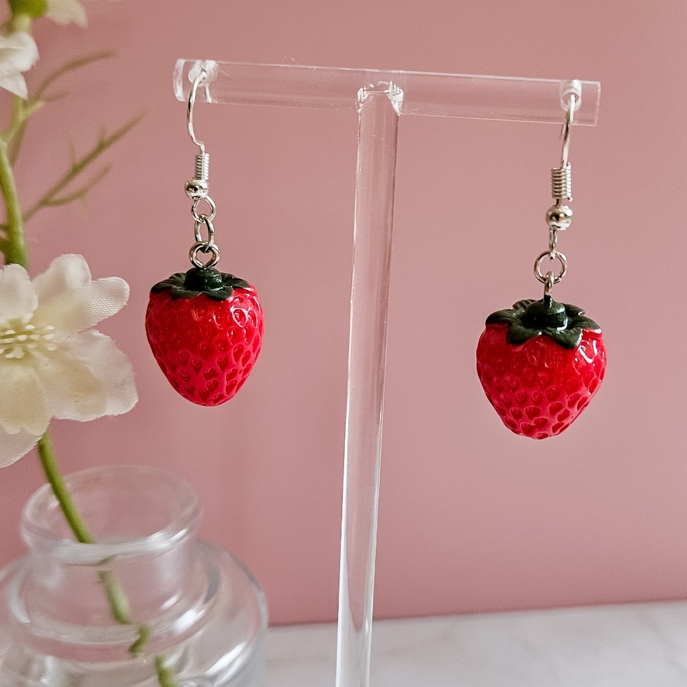 Handmade Strawberry Earrings